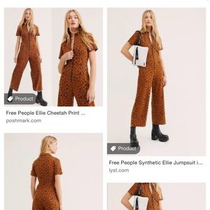 Free people Ellie cheetah jumpsuit.